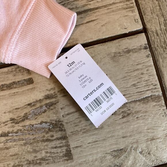3/$25 Carter’s Velour Bear Ear Zip Up Hoodie - Picture 5 of 6